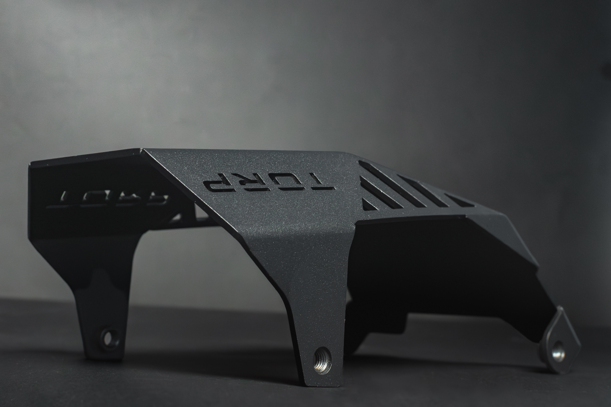 TORP aluminum skid plate installed on a Sur-Ron Light Bee