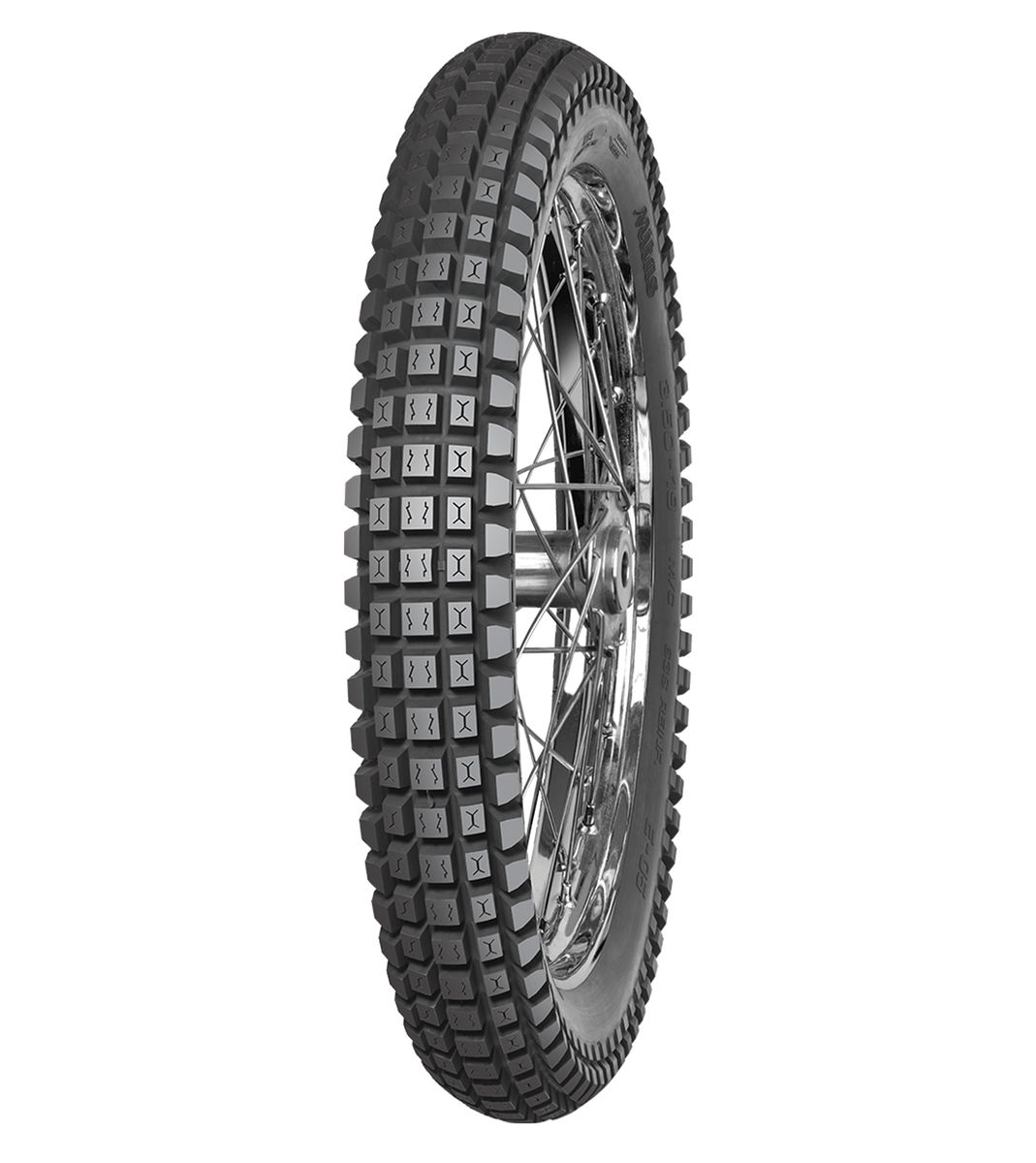 Pneu enduro avant Mitas E-05 3.00-21 54S TT vue de profil