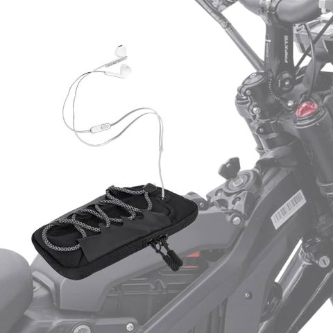 Sur-Ron battery cover bag in black mounted on a Light Bee L1E battery cover