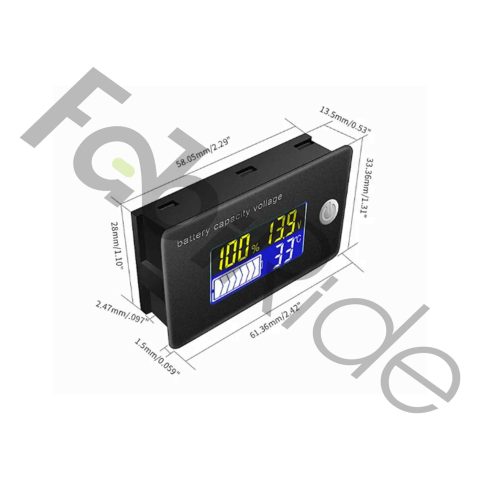 Voltmètre numérique 10V-100V DC pour vélo électrique et trottinette électrique