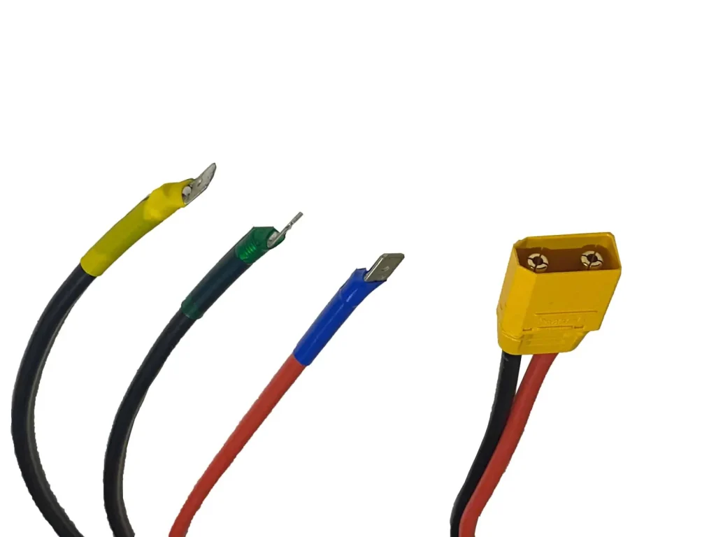 ASI BAC855 BBSHD rinkinio variklio fazių laidai ir XT90 akumuliatoriaus jungtis